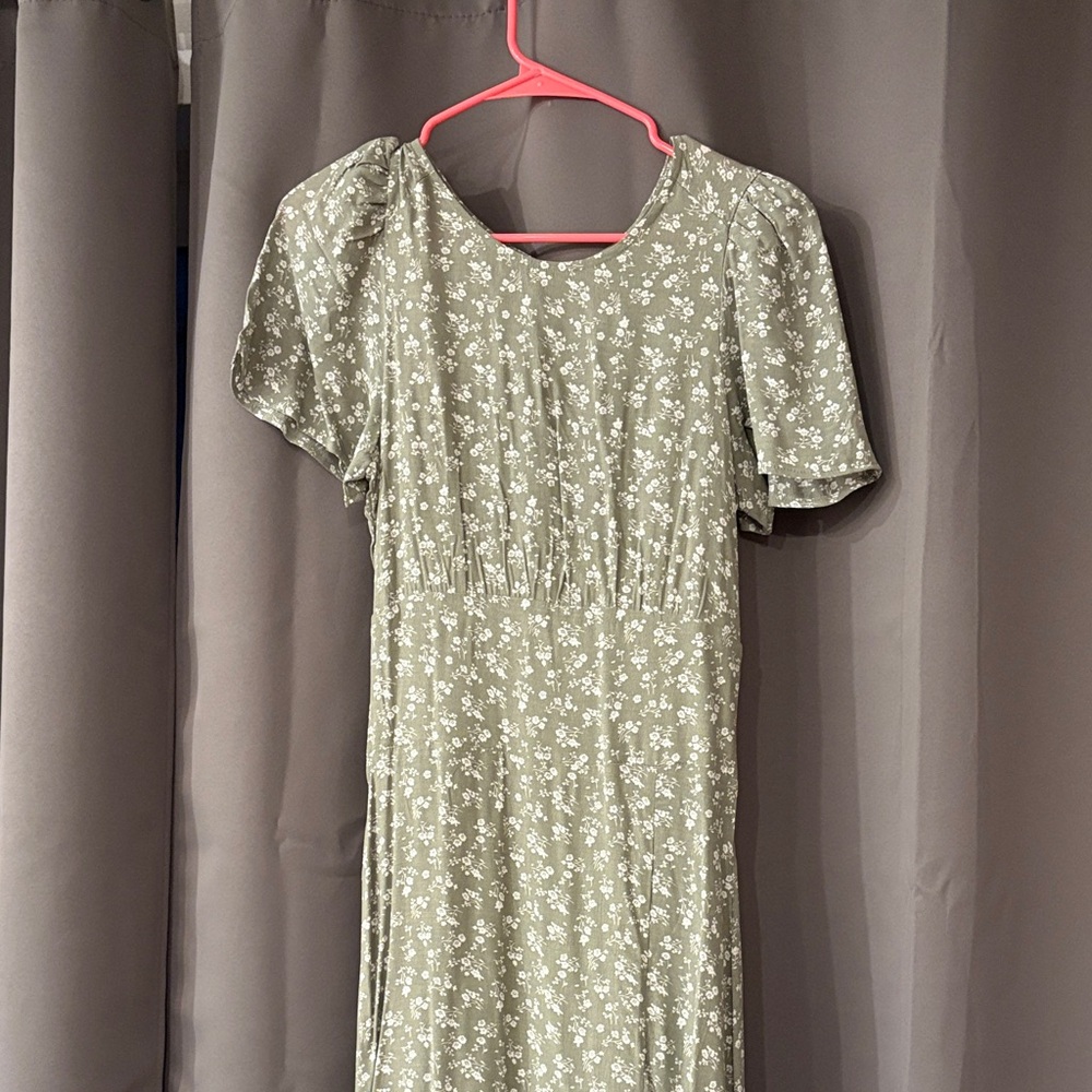 Floral Green Dress